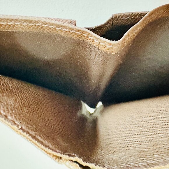 AUTHENTIC DAMIER EBENE BIFOLD MEN'S WALLET VINTAGE CA2152 MADE IN SPAIN - Picture 12 of 12